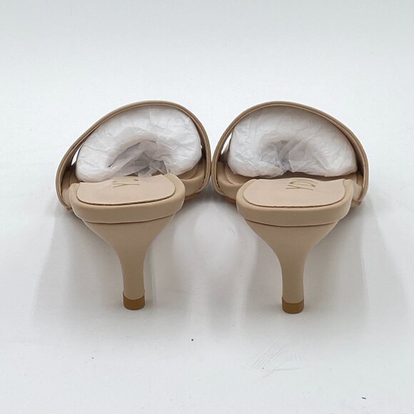 YDN Nude Comfy Kitten Heel Mules Slip on Clog Sandals Open Toe Dress Slide Shoes - Picture 5 of 8